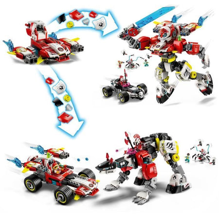 LEGO DREAMZzz 71497 Il Robot Tigre di Cooper e il Pilota di Zero - Giocattolo costruibile 3 in 1