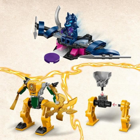 LEGO 71804 NINJAGO Il Robot da Combattimento di Arin, Giocattolo Ninja con Minifigure di Arin con Mini-Katana e Robot