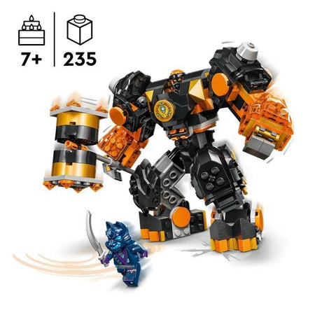 LEGO NINJAGO Il robot elementale di Cole dalla Terra, giocattolo con 2 personaggi, inclusa una minifigure di Cole, regalo Ninja 71806