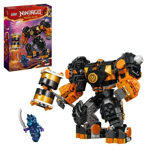 LEGO NINJAGO Il robot elementale di Cole dalla Terra, giocattolo con 2 personaggi, inclusa una minifigure di Cole, regalo Ninja 71806