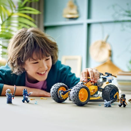 LEGO NINJAGO 71811 Buggy fuoristrada Ninja di Arin, set con drago e 4 minifigure