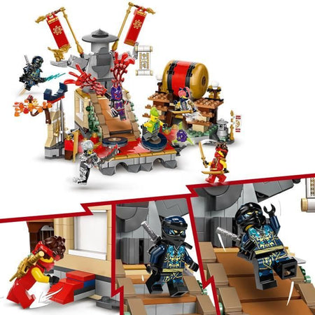 LEGO NINJAGO 71818 Arena di battaglia del torneo - Giocattolo d'azione Ninja per bambini