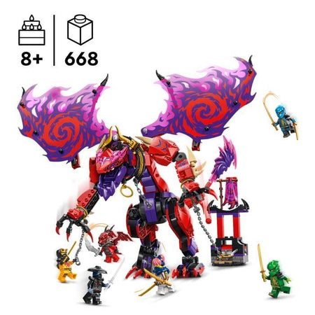 LEGO NINJAGO 71832 Thunderfang: Drago del Caos - Giocattolo da costruzione per bambini dagli 8 anni in su
