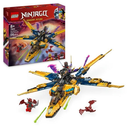 LEGO NINJAGO 71833 L'aereo super-tempesta di Ras e Arin - Gioco di costruzione per 8 anni
