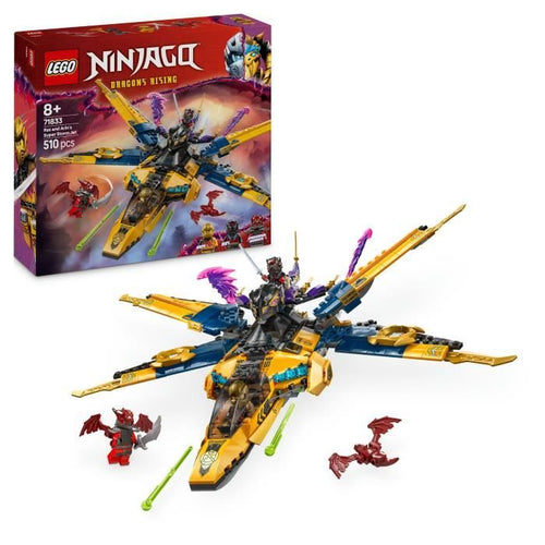LEGO NINJAGO 71833 L'aereo super-tempesta di Ras e Arin - Gioco di costruzione per 8 anni