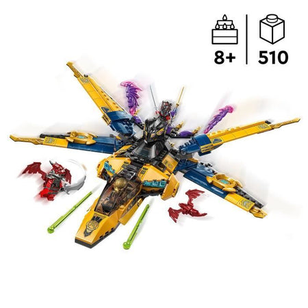 LEGO NINJAGO 71833 L'aereo super-tempesta di Ras e Arin - Gioco di costruzione per 8 anni