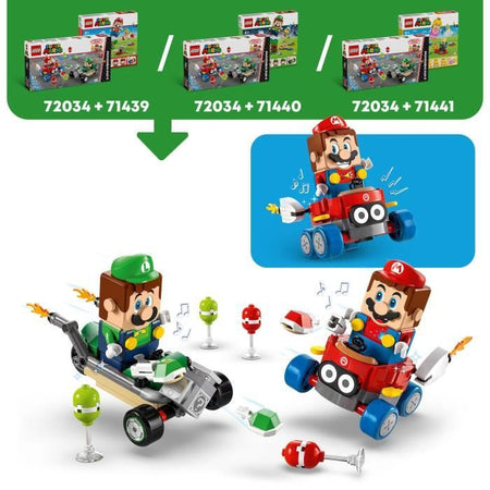 LEGO Super Mario 72034 Mario Kart  Baby Mario contro Baby Luigi  Regalo Nintendo