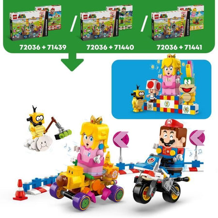 LEGO Super Mario 72036 Mario Kart  Baby Peach & Grand Prix Pack  Moto giocattolo