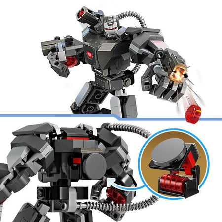 LEGO 76277 Marvel War Machine Armatura robotica, Robot giocattolo con: 3 cannoni sparatutto, Personaggio MCU
