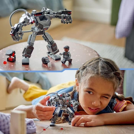 LEGO 76277 Marvel War Machine Armatura robotica, Robot giocattolo con: 3 cannoni sparatutto, Personaggio MCU
