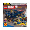 LEGO 76281 Marvel The X-Men's X-Jet, aereo giocattolo, caccia con minifigure del supereroe: Wolverine