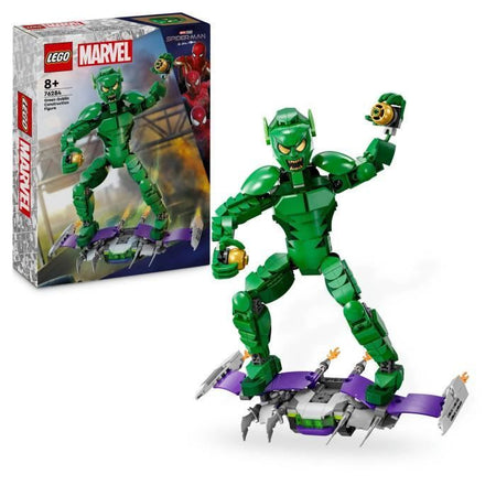 LEGO Marvel 76284 Minifigure costruibile di Green Goblin, supereroe giocattolo per bambini