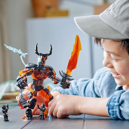 LEGO Marvel 76289 Minifigure costruibile di Thor contro Surtur, set di supereroi