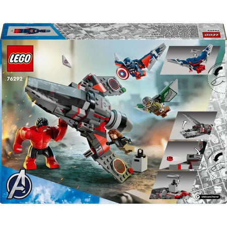 LEGO Marvel 76292 Captain America vs Hulk Rosso - Aereo da caccia costruibile