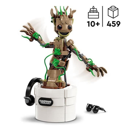 LEGO Marvel 76297 La danza di Baby Groot, giocattolo animato costruibile per bambini
