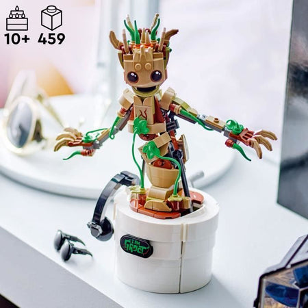 LEGO Marvel 76297 La danza di Baby Groot, giocattolo animato costruibile per bambini