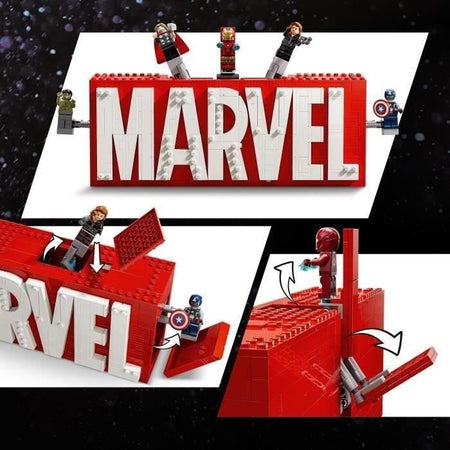 LEGO Marvel 76313 MARVEL Logo e i suoi Super Eroi - Gioco di costruzioni Avengers per bambini di 12 anni