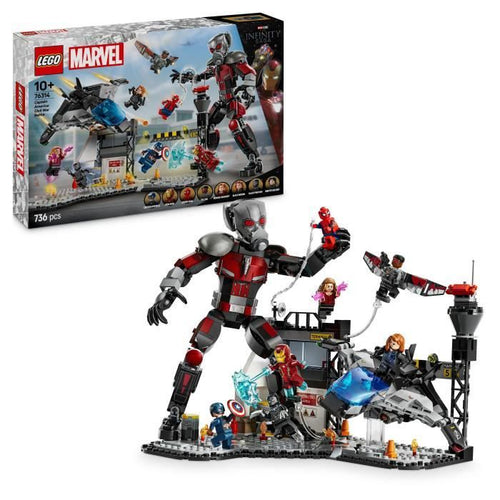 LEGO Marvel 76314 La battaglia di Capitan America: Guerra civile - Giocattolo per bambino di 10 anni