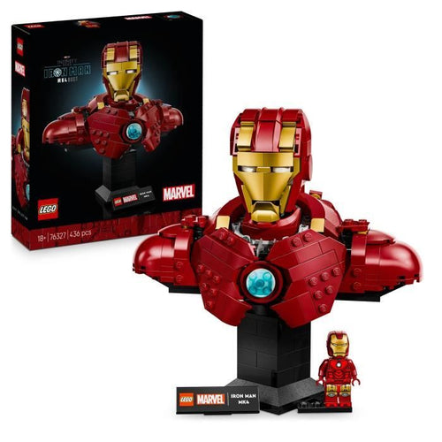 LEGO  Marvel 76327 Busto di Iron Man MK4 - Set da costruzione per adulti - Idea regalo