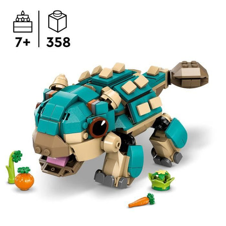 LEGO Jurassic World 76962 Baby Bumpy, l'Ankylosaurus - Per i fan del Cretaceous Camp