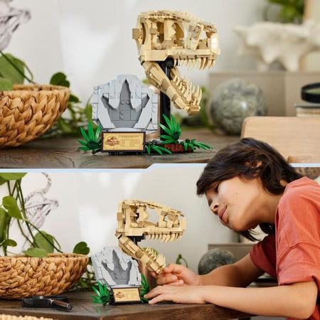 LEGO Jurassic World Fossili di Dinosauro: Teschio di T. Rex, Giocattolo Dino, Decorazione per la Cameretta dei Bambini, 76964