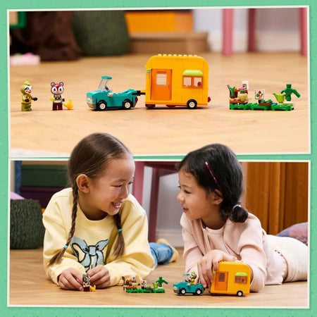 LEGO Animal Crossing 77054 La roulotte e il supporto da giardino di Racine - Macchinina