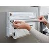 Dispenser da parete Leifheit Parat ComfortLine 25703, dispenser da parete da cucina per 3 rotoli, dispenser di carta con lame affilate
