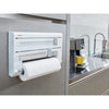 Dispenser da parete Leifheit Parat ComfortLine 25703, dispenser da parete da cucina per 3 rotoli, dispenser di carta con lame affilate