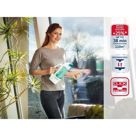 Kit aspirapolvere per vetri Leifheit 51003 Dry & Clean con manico e tergicristallo, lavavetri senza aloni, lavavetri multiuso