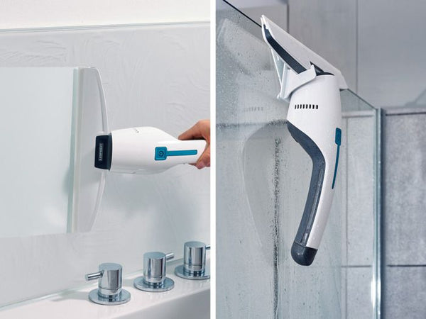 LEIFHEIT 51035 - Aspirapolvere bagno e vetro Nemo - Serbatoio 60ml - Autonomia 45min - IPX7 - Design ergonomico e sottile