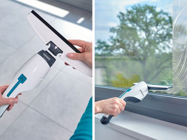 LEIFHEIT 51035 - Aspirapolvere bagno e vetro Nemo - Serbatoio 60ml - Autonomia 45min - IPX7 - Design ergonomico e sottile