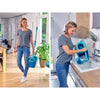 Leifheit 52101 Set Clean Twist Disc Mop Ergo Lavapavimenti, secchio e scopa facili da usare, manico telescopico