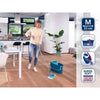 LEIFHEIT Clean Twist M Ergo 52120 Set per la pulizia dei pavimenti - Mocio per pavimenti con coperchio da 33 cm e secchio con rotazione facile