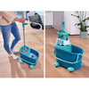 LEIFHEIT Clean Twist M Ergo mobile 52121 Kit per la pulizia del pavimento - Mocio per pavimenti con coperchio, secchio facile da girare, ruote