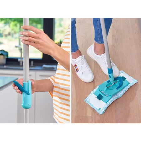 LEIFHEIT Clean Twist M Ergo mobile 52121 Kit per la pulizia del pavimento - Mocio per pavimenti con coperchio, secchio facile da girare, ruote