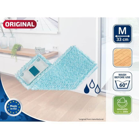 LEIFHEIT Clean Twist M Ergo super soft 52122 Coprispazzola di ricambio per mocio piatto, rivestimento speciale per pavimenti fragili