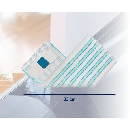 LEIFHEIT Clean Twist M Ergo micro duo 52123 Fodera di ricambio in microfibra per mocio piatto, pulisce delicatamente e assorbe