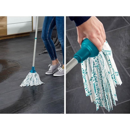 LEIFHEIT Set pulizia pavimenti Classic Mop 56792 Set pulizia Leifheit mop in viscosa cestello secchio molto assorbente