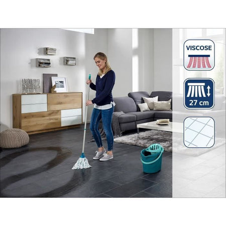 LEIFHEIT Set pulizia pavimenti Classic Mop 56792 Set pulizia Leifheit mop in viscosa cestello secchio molto assorbente
