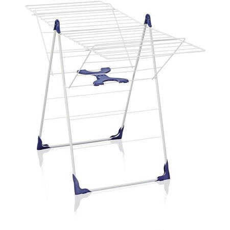 LEIFHEIT 81408 Essiccatore su piedini di apertura a chiusura semiautomatica 20 metri CLASSIC 200 Flex bianco e blu