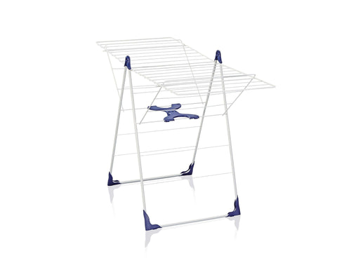 LEIFHEIT 81408 Essiccatore su piedini di apertura a chiusura semiautomatica 20 metri CLASSIC 200 Flex bianco e blu