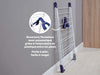 Stendibiancheria da libera installazione - LEIFHEIT - Classic 250 Flex - 81409 - Apertura/chiusura facile - Rete per bucato - 25 m - Bianco