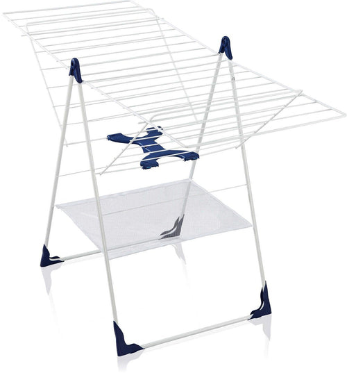 Stendibiancheria da libera installazione - LEIFHEIT - Classic 250 Flex - 81409 - Apertura/chiusura facile - Rete per bucato - 25 m - Bianco