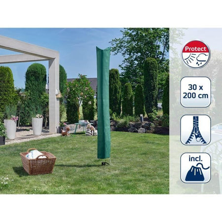 LEIFHEIT Copertura per asciugatrice a ombrello 85666 Copertura protettiva Leifheit con cerniera per asciugatrice 30 x 200 cm impermeabile