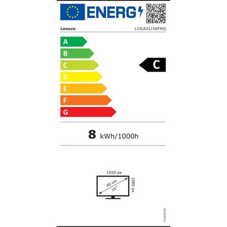 Schermo esterno portatile LENOVO L15 Schermo IPS FHD da 15,6 pollici, 60 Hz, tempo di risposta di 6 ms, 2 porte USB-C