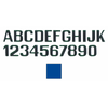 Lettere E Numeri Azzurro Mm.100