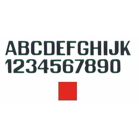 Lettere E Numeri Rosso Mm.100