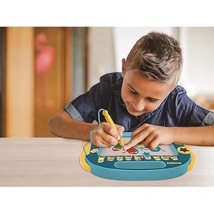 Lexibook - Lavagna magica Dinosauri - Formato A5 - Accessori magnetici - Stilo e timbri - Dai 3 anni