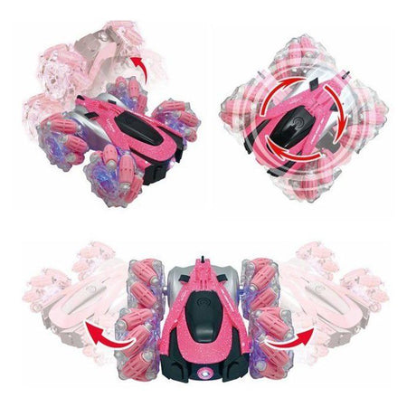 Crosslander 360+ - Auto telecomandata fuoristrada rosa luminosa, programmabile e ricaricabile.