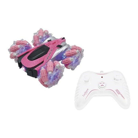 Crosslander 360+ - Auto telecomandata fuoristrada rosa luminosa, programmabile e ricaricabile.